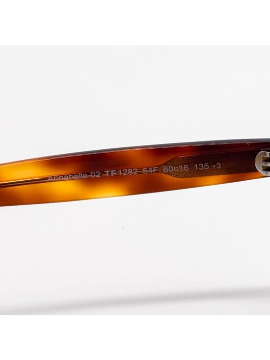 New Tom Ford Annabelle-02 TF1282 54F Round Oversized Women Havana Sunglasses Aut main image 6